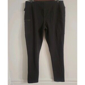 Carhartt Size Large (12/14) Black Elastic Waist Pull On Ankle Leggings Gym‎ Jog